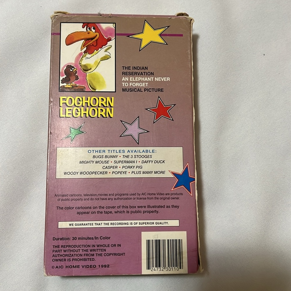 Foghorn Leghorn VHS Tape - Picture 2 of 4